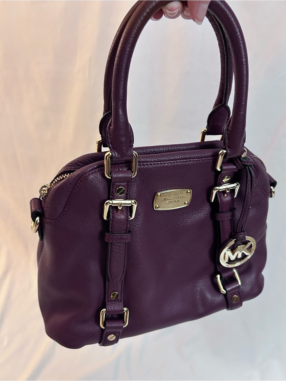 Michael Kors Burgundy Leather Satchel